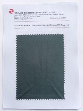 100% Recycled Polyester 300t Pongee p/d