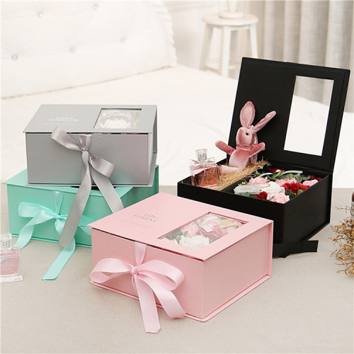 Joyas de regalo de ventana de lujo cajas florales personalizadas