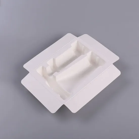 Customized bagasse fiber molded pulp cosmetic inner tray
