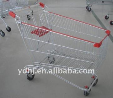 Russia popular style folding supermarket shopping trolly carts-Award by ISO9001-2000 and GS testy trolley