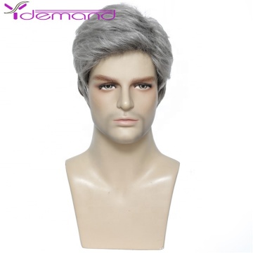 Wholesale Synthetic Full Wig Grey Daily Wigs Short Straight Ombre Brown Hair Y Demand Men One Styles With Lace