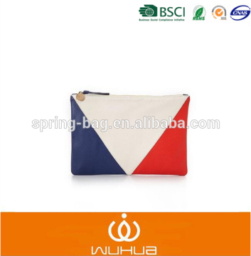 2016 3 colors mixed match handbag PU Satchel lady clutch Street bag Leather change bag