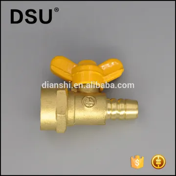 Forged hose barb end Femal Male Thread lever handle butterfly handle brass gas valve