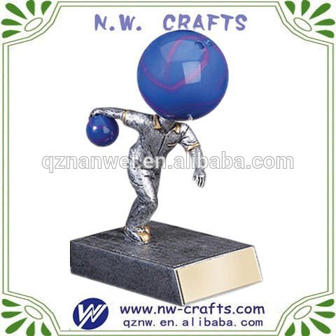 Resin funny bowling bobble heads wholesale