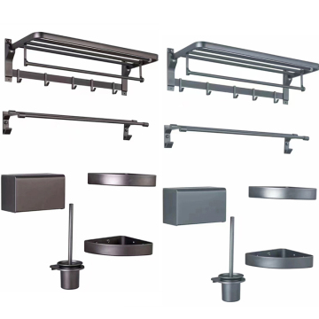 Luxury 6 Piece Bathroom Accessory Sets with Aluminum Hardware
