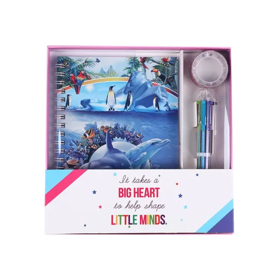 Wholesale Low Price Colorful Stock Item: Boys and Girls Cute Stationary Gift Set with Box