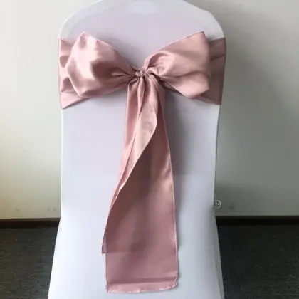 Shaoxing Zhuding Textile Rose Gold Satin Chair Sash