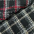 Tissu de fond noir avec motif tartan Boucle Fashion