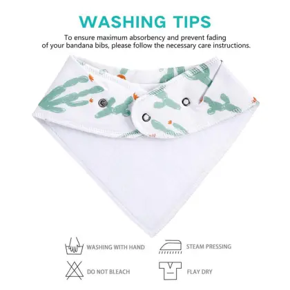 100% Organic Cotton Bibs Baby Bandana Drool Bibs for Boys and Girls Super Soft Unisex Absorbent Newborn Bibs