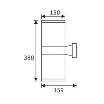 Lámpara de pared para exterior LEDER Modern Entryway Patio 20W * 2