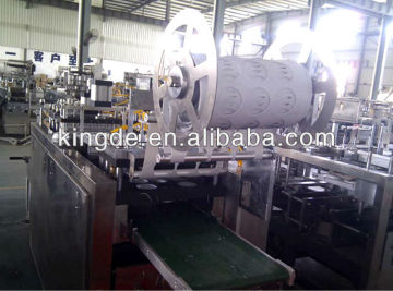 Automatic plastic thermoforming machine for coffee cup lid