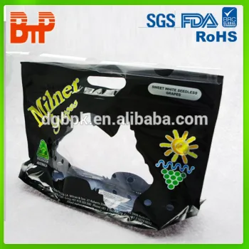 perforated plastic grape bag, BPA free grape bag,