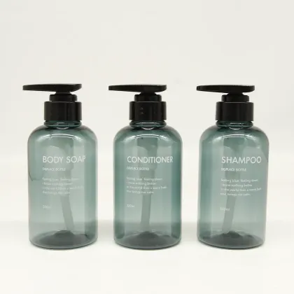 Custom plastic shampoo bottles with pump