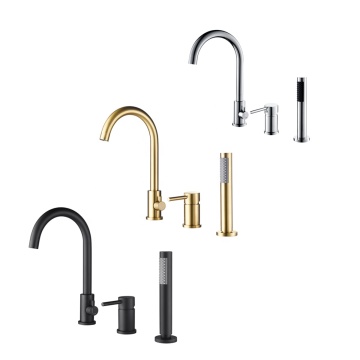 Factory Supply Australian Standard Deck Mounted 3-Hole Brass Bathroom Bathtub Faucet
