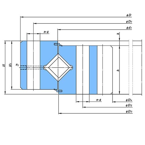 内环齿形交叉滚子转盘轴承
