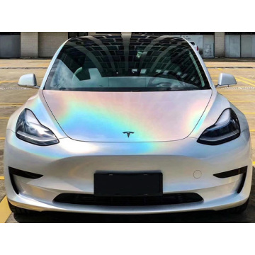 Rainbow Laser White Car Film