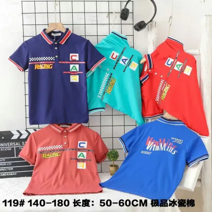 Dollars Model CAF095 Big Kids Boys Oversized Polo Shirts