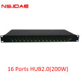 16 Ports USB Hub2.0 200W Strom