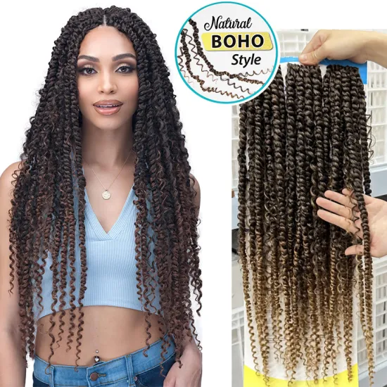 Boho River Locs Hair Extensions: 3X Goddess Twist in 22inch, 200g, 24 Strands