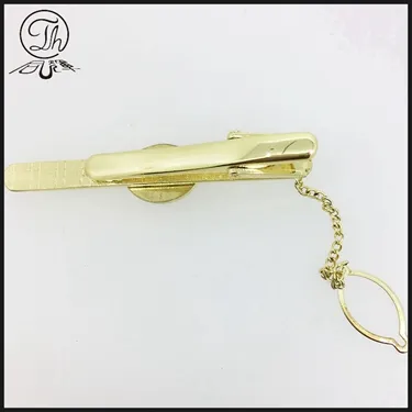 Gold Tie clips with metal clips