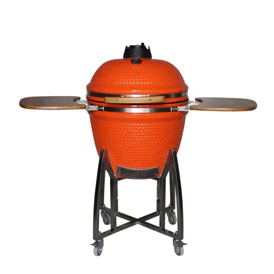 SEB KAMADO 23.5 Inch Orange Charcoal Barbecue Smoker Bbq Grills Outdoor Kamado Grill
