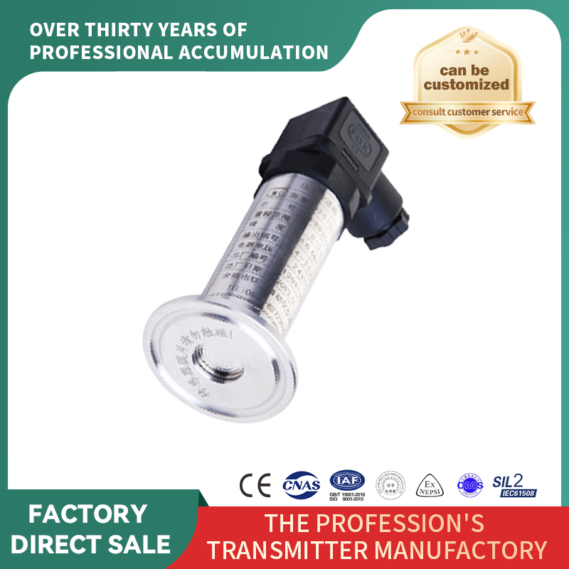 Transmițător de presiune tip clemă pentru aplicații sanitare