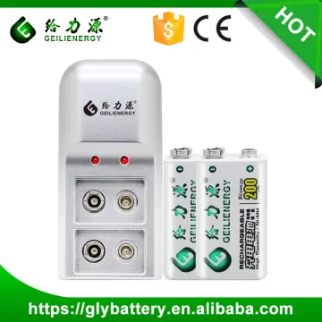 GLE-V92 9V DC 80mA NIMH Rechargeable Battery Charger For 9v Battery