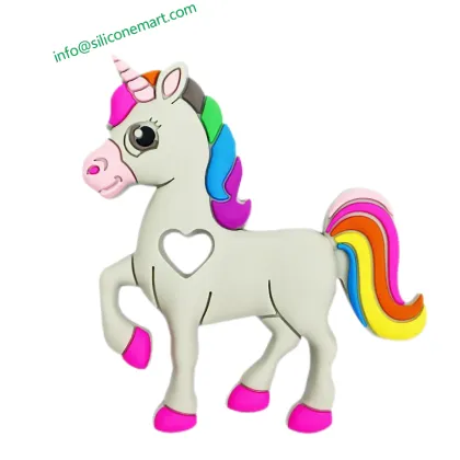 unicorn food grade silicone baby teether wholesale