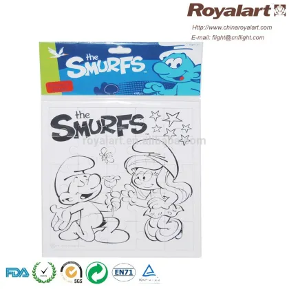 Drawing/painting puzzle stationery set