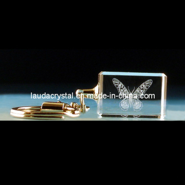 3D Laser Engraving Lauda Crystal Keychain