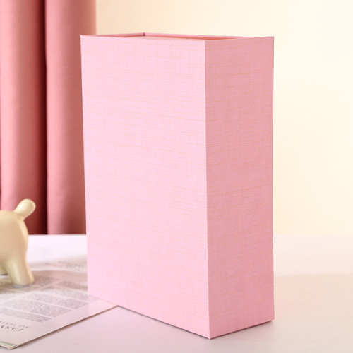 Roze papier mokverpakking magnetische deksel geschenkdoos