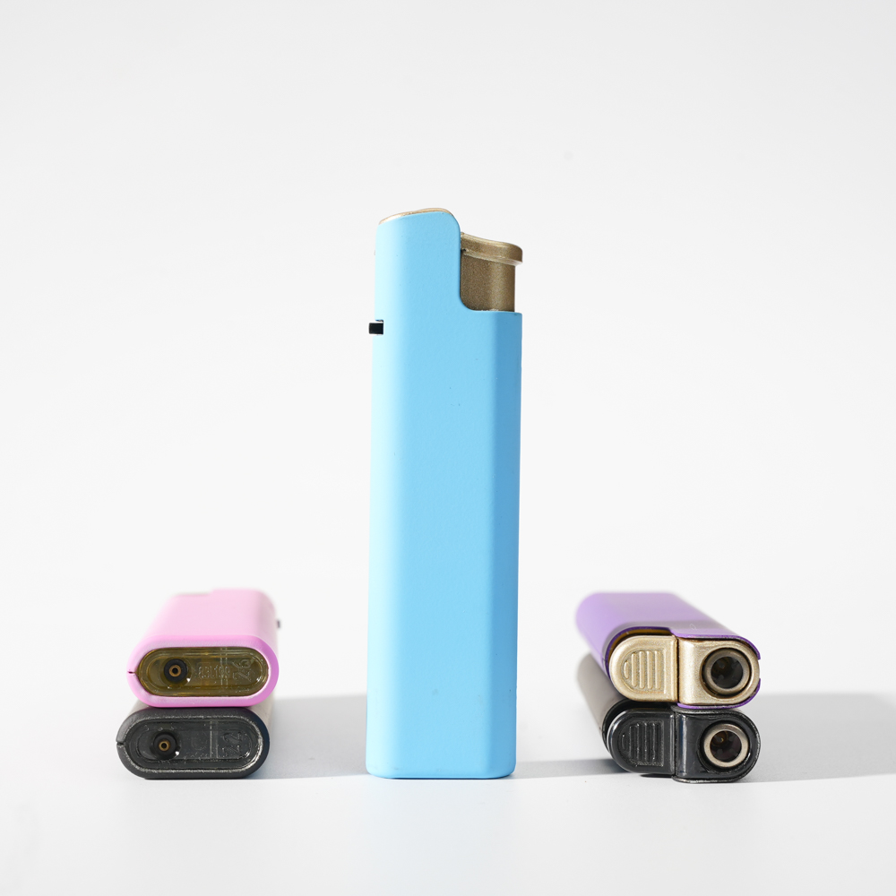 Windproof Matte Piezo Lighter with Four Color Spray