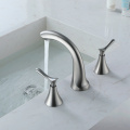 Shamanda 2 Griff schwarzer Nickel -Messing -Badezimmer Wasserhahn