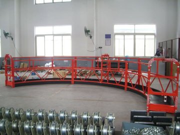 8 -10 M / Min Aluminum Alloy Arc Rope Suspended Window Clean Platform