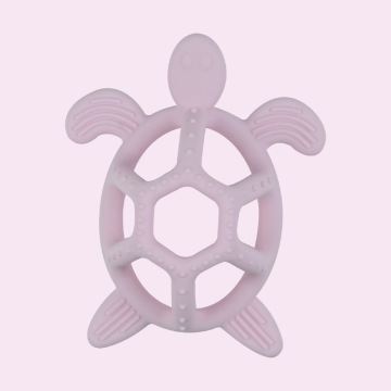 Turtle baby teether ring lugnande tandläke leksak