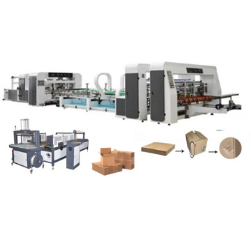 Automatyczny folder Gluer Stitcher Maszyna z Bundler dla falistych pudełek opakowania