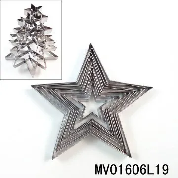 5PCS Stainless Steel Star Cookies Mold