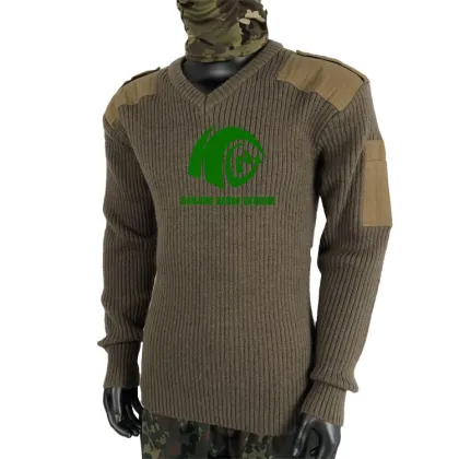 High-Quality Wool Knitted Tactical Camo Sweater for Men and Women