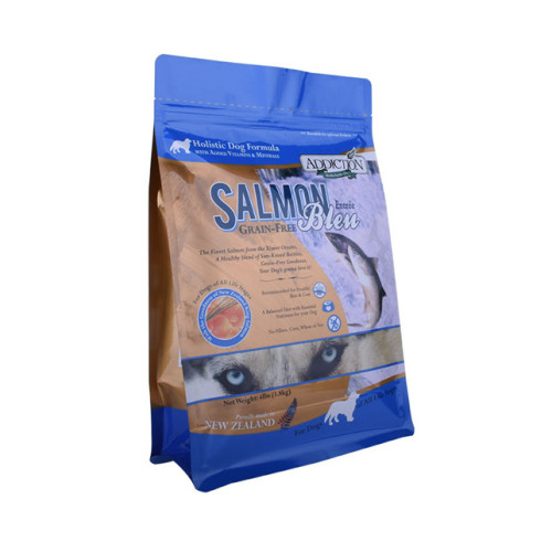 Renewable package animal food bag with double zipper