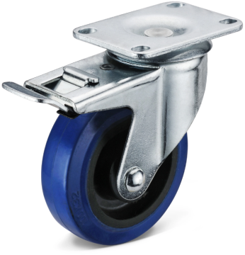 Trolley Casters high quality pressed rigid wheel frame