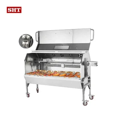Stainless Steel Outdoor Gas Barbecue Infrared Portable Large Charcoal BBQ Grill