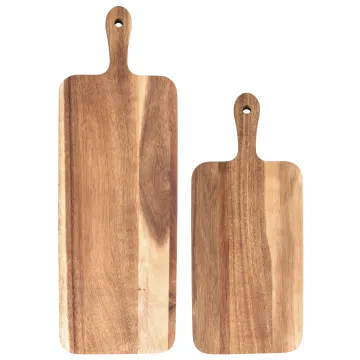 Wholesale Acacia Wooden Pizza Serving Paddle Board with Handle