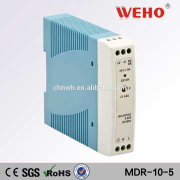 Ac to dc 10w 12v 24v dc din rail minisize power supplies