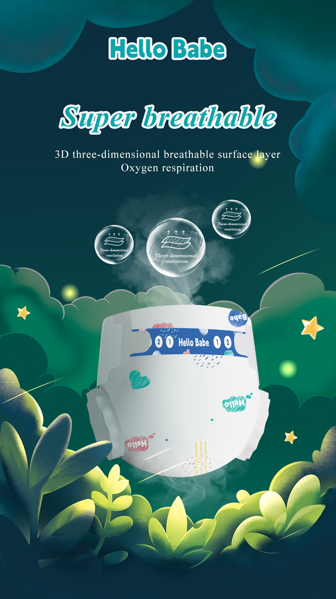 Super soft disposable baby pants diapers