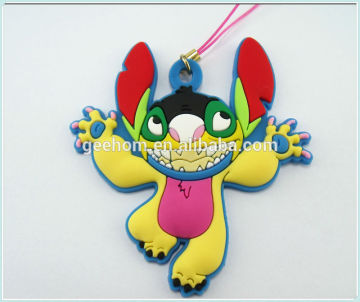 soft 3d pvc Cartoon phone pendant gift promotional