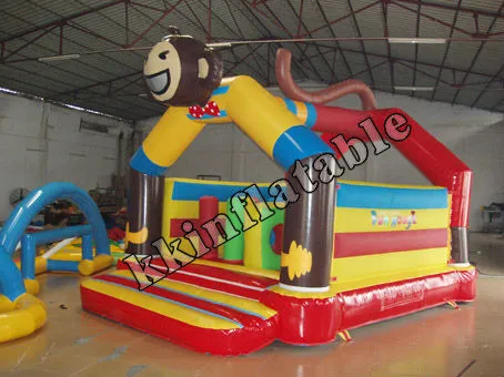 commercial monkey air inflatable jumping bouncy castle for rental