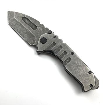 Stonewash Pocket Knife Spring Assised Knife with Clip