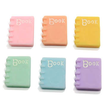 3D Resin Charms Flatback Books Cabochons Children Creative Handmade Craft for Scrapbook Diy Embellishment