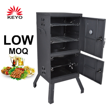 Vertical Meat Charcoal Bbq Grill Powder Coated Small Double Layer Smoker
