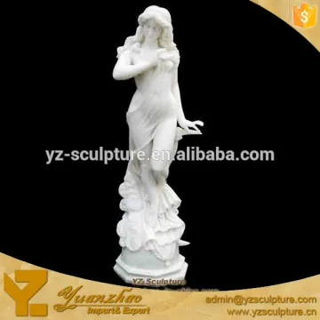 Life Size White Marble Nude Lady Statue For Home Decoration